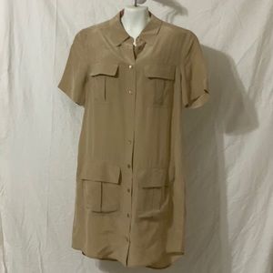 Tan multi pocket dress